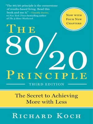 cover image of The 80/20 Principle